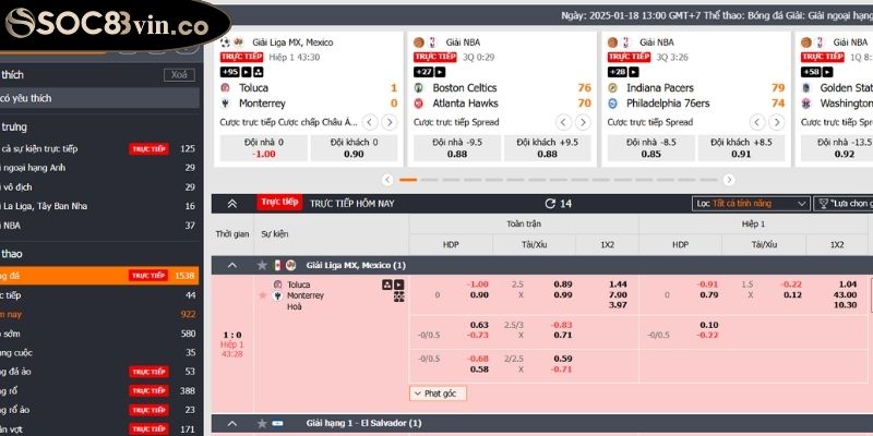 A Sports SOC88 Bước Vào Thánh Địa Cá Cược Trực Tuyến 2 Tìm hiểu về sảnh A Sports SOC88